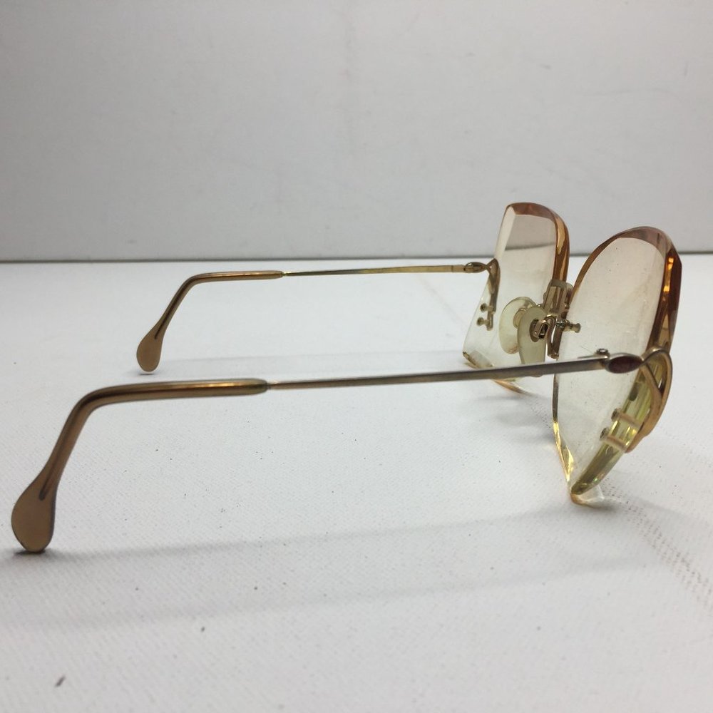 Vintage Nikon Womens Bifocal Reading Glasses NK Yellow Brown Case Cleaning Cloth - Picture 7 of 14